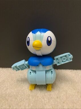 Blue Piplup-Style Bird Toy Figure - MEGA building blocks